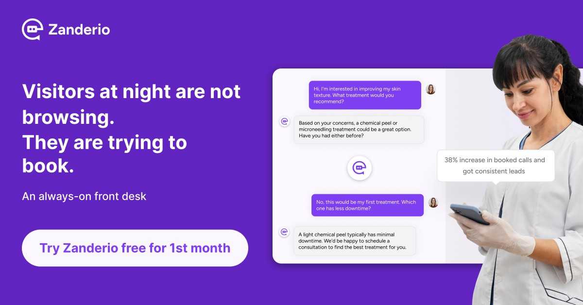 Zanderio Launches AI Booking Assistant for Wellness Clinics and Med Spas
